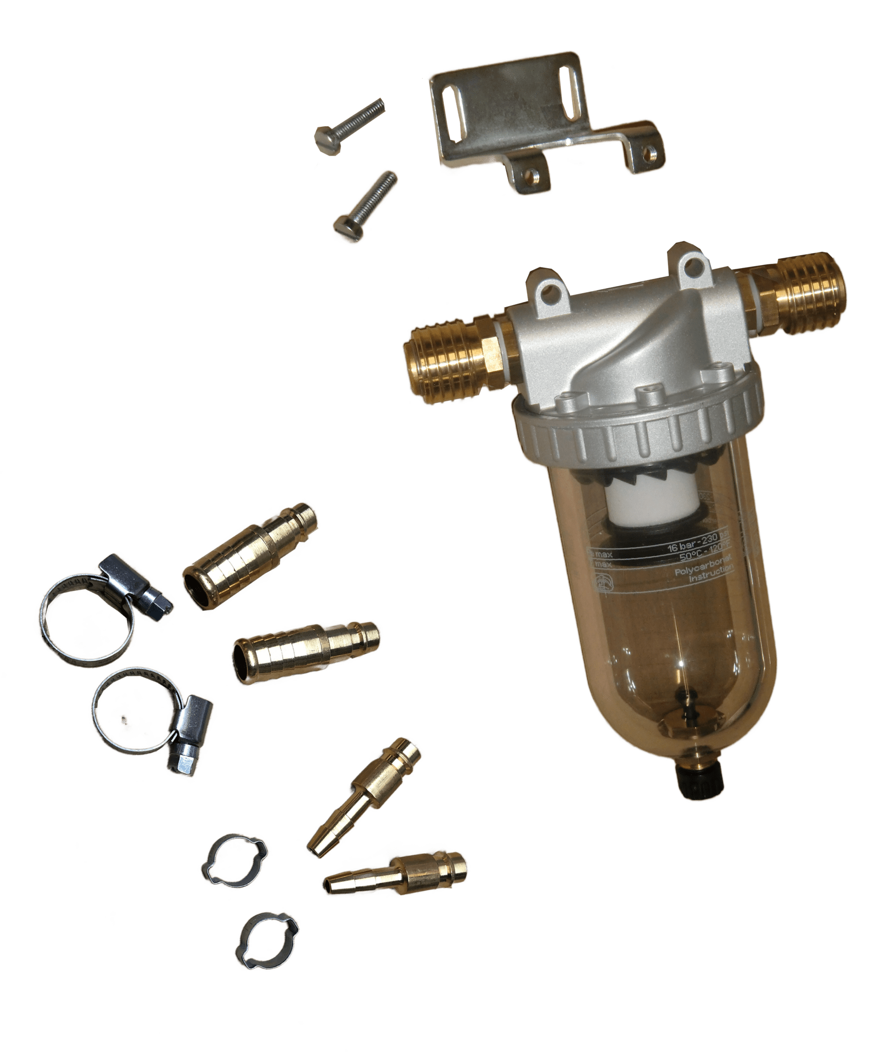 Wasserabscheider mit Halter von Witzel Vacupress